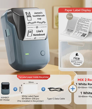 Niimbot B1 Draadloze Thermische Labelprinter - Ideaal voor Kleine Bedrijven, Huis & Cadeaus