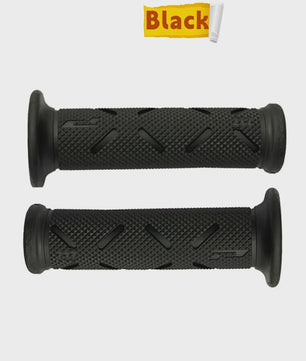 Set Motor Stuurhandvatten 22mm - Antislip Rubber & Aluminium Eindkappen