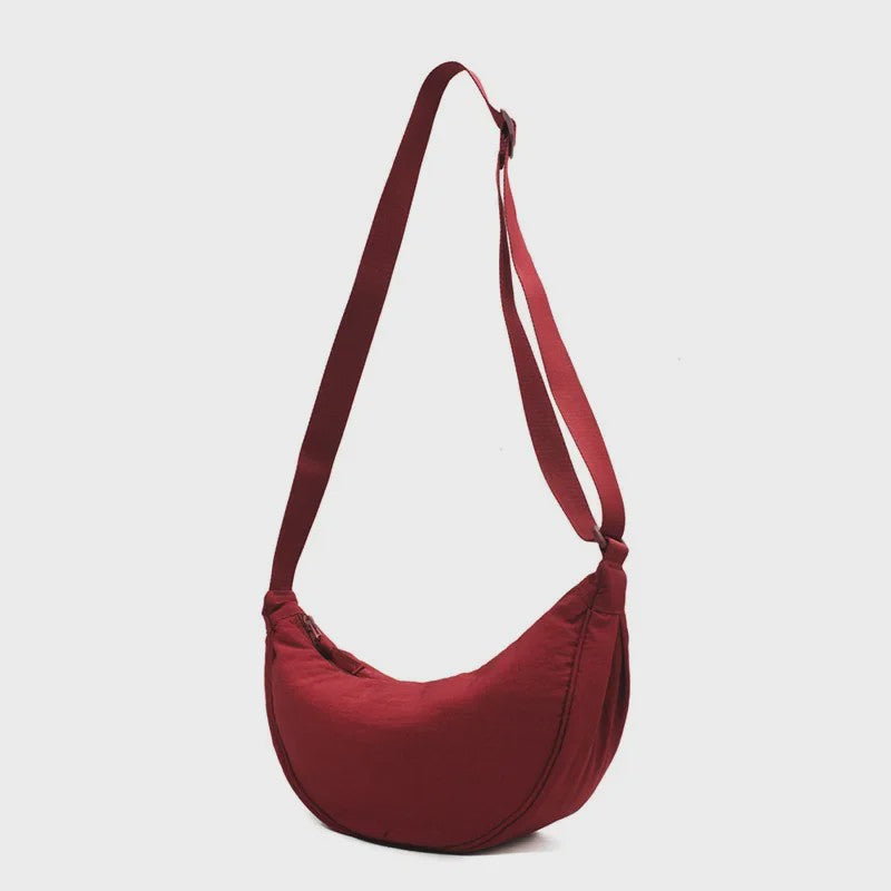 Stijlvolle Nylon Hobo Crossbody Tas voor Dames - Halve Maan Schoudertas, Ideaal voor Reizen en Dagelijks Gebruik