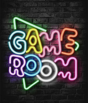 Gaming Neon Canvas Poster: Eat Sleep Game Repeat - Decoratie voor Gamer Kamer
