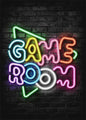 Gaming Neon Canvas Poster: Eat Sleep Game Repeat - Decoratie voor Gamer Kamer
