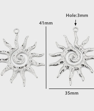 Set van 4 Gouden Bedeltjes: Zon, Hart, Schelp, Vis & Cactus - Roestvrij Staal 18k Goud PVD - DIY Sieraden Maken
