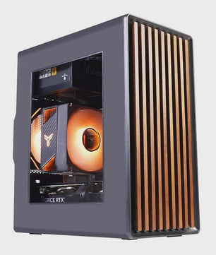 WJCOOLMAN Craftsman 3 PC Case: Stijlvolle Transparante Behuizing met Houten Accenten voor Desktop & Gaming