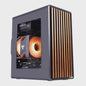 WJCOOLMAN Craftsman 3 PC Case: Stijlvolle Transparante Behuizing met Houten Accenten voor Desktop & Gaming