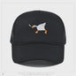Unieke Geborduurde Baseball Cap met Gans Patroon - Casual Stadsstijl