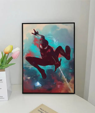 Frameloze Spiderman Poster - Marvel Kunst Print voor Woonkamer, Slaapkamer, Bar