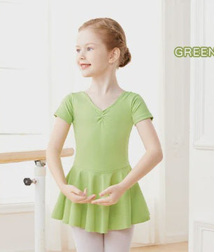 Schattige Ballet Leotard Jurk met Tutu voor Meisjes - Kortmouw Danskleding
