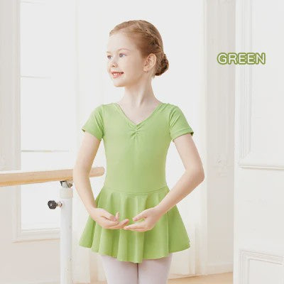 Schattige Ballet Leotard Jurk met Tutu voor Meisjes - Kortmouw Danskleding
