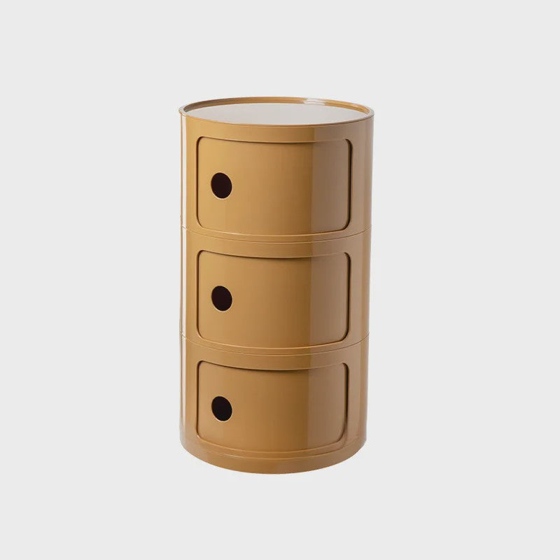 Moderne Ronde Nachtkastje - Minimalistisch Plastic Bijzetkastje
