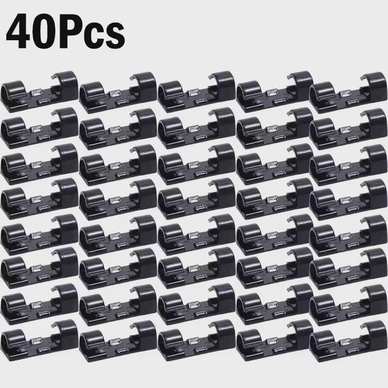 Zelfklevende Kabel Clips Organizer - Set van 20 Stuks voor Thuis, Kantoor & Auto