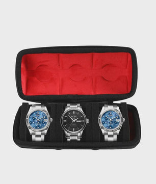 Luxe Horloge Reiskoffer - Harde Rol Organizer met Rode Voering voor 1, 2, 3, 5, 6 of 10 Horloges