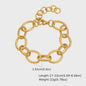 Gouden Roestvrij Staal Chunky Schakelarmband voor Dames - Waterdicht & Verstelbaar