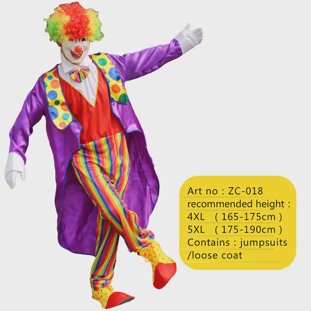 Grappig Clown Kostuum Heren - Joker & Magiër Outfit voor Feest & Optreden