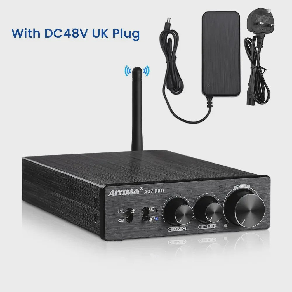 AIYIMA A07 PRO Bluetooth 5.2 Versterker TPA3255 - 2x 300W Stereo Digitale Audio Versterker met RCA & APT-X HD