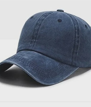 Vintage Washed Denim Baseball Cap - Unisex Snapback voor Heren & Dames