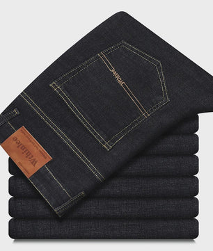 Herens Jeans Rechte Pasvorm Stretch - Zakelijk & Casual Blauw/Zwart Denim Werkbroek