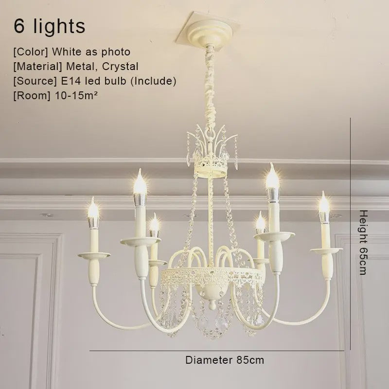 Moderne Kristallen Kroonluchter met 6 Lichtpunten - Stijlvolle Woonkamer & Slaapkamer Verlichting
