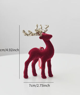 Kerstdecoratie: Pluche Herten Ornament voor Kerstboom of Bureau