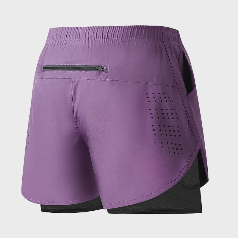 Heren Sportshorts Dubbellaags - Sneldrogend & Comfortabel voor Fitness en Hardlopen