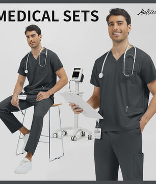 Niaahinn Heren Scrubs Set - Medische Werkkleding voor Ziekenhuis & Zorgprofessionals