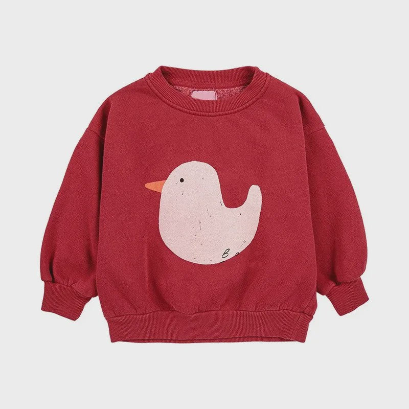 Children's Spring Autumn Hoodie Cartoon Print Unisex Sweatshirt European Style Top for Boys And Girls