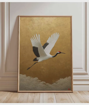 Elegante Japanse Kraanvogels Poster - Aziatische Wanddecoratie op Canvas