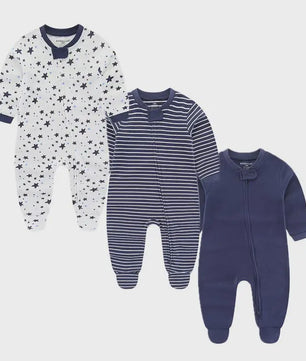3-Pack Baby Rompers Unisex Katoen - Zacht & Comfortabel voor Pasgeborenen