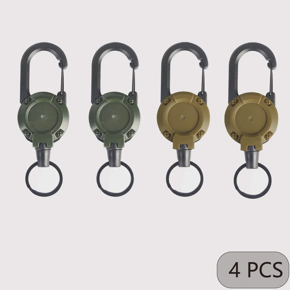 Intrekbare Sleutelhanger met Karabijnhaak - Heavy Duty Clip voor Tassen & Outdoor