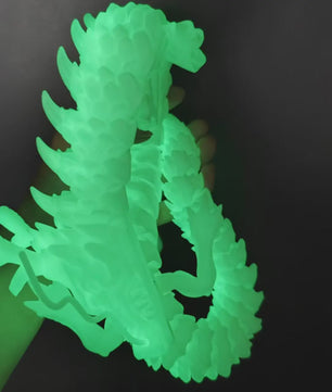 Beweegbare 3D Geprinte Draak Fidget Toy - 88cm Kristal Speelgoed voor ADHD & Cadeau