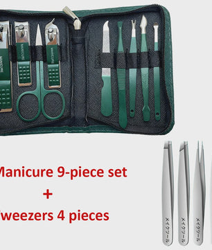 Professionele Manicure & Pedicure Set (9 Delig) - Roestvrij Staal met Reis Etui