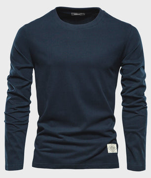 Heren Longsleeve T-shirt van 100% Katoen - Klassiek, Effen en Casual voor Lente