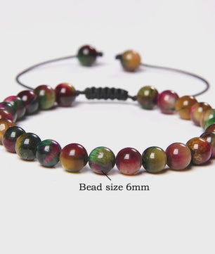 Blauwe Tijgeroog Kralen Armband 6MM - Natuursteen Meditatie Sieraden