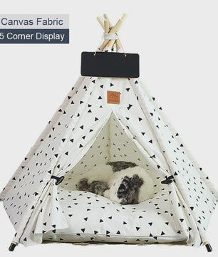 Stijlvolle Huisdierten Teepee Tent - Comfortabel & Wasbaar Bed voor Katten en Kleine/Middelgrote Honden