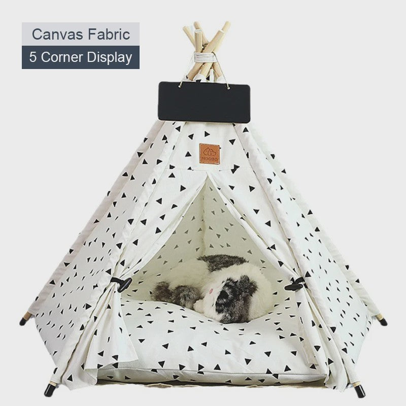 Stijlvolle Huisdierten Teepee Tent - Comfortabel & Wasbaar Bed voor Katten en Kleine/Middelgrote Honden