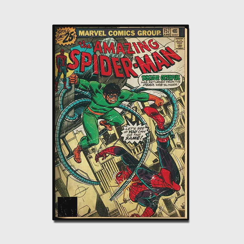 Retro Marvel Spider-Man Poster: Iconische Superheld Kunst voor aan de Muur