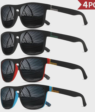 4x Klassieke Gepolariseerde Sport Zonnebril Heren Dames - Lichtgewicht PC Frame UV400