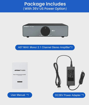 AIYIMA A07 MAX Krachtige Klasse D Versterker - 300W x2 Stereo / 600W Mono