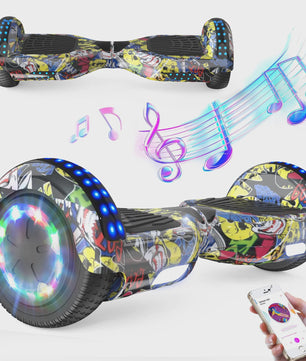 RCB Hoverboard 6.5 Inch Zelfbalancerend Elektrisch voor Kinderen & Volwassenen met Bluetooth en LED Verlichting