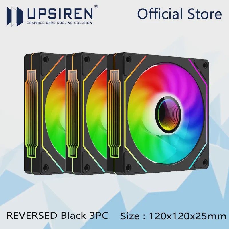 UPSIREN UF-1 PRISM 4 PRO 12cm ARGB PWM PC Ventilator - Stille Koeling met Grote Luchtstroom
