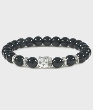 Natuurstenen Buddha Armband met Tijgeroog Kralen - Elastisch & Verstelbaar