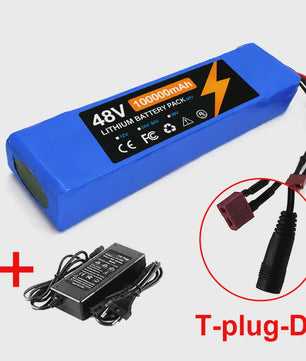 48V 100Ah Lithium Batterij Pack met BMS voor E-bike & Scooter - Inclusief 54.6V Lader