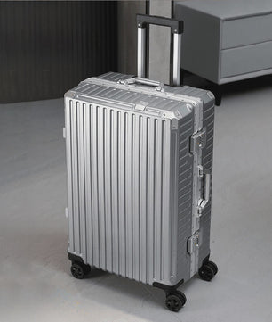 Aluminium Koffer met USB & Combinatieslot - Rolbaar Reiskoffer in Diverse Maten (20-28 inch)