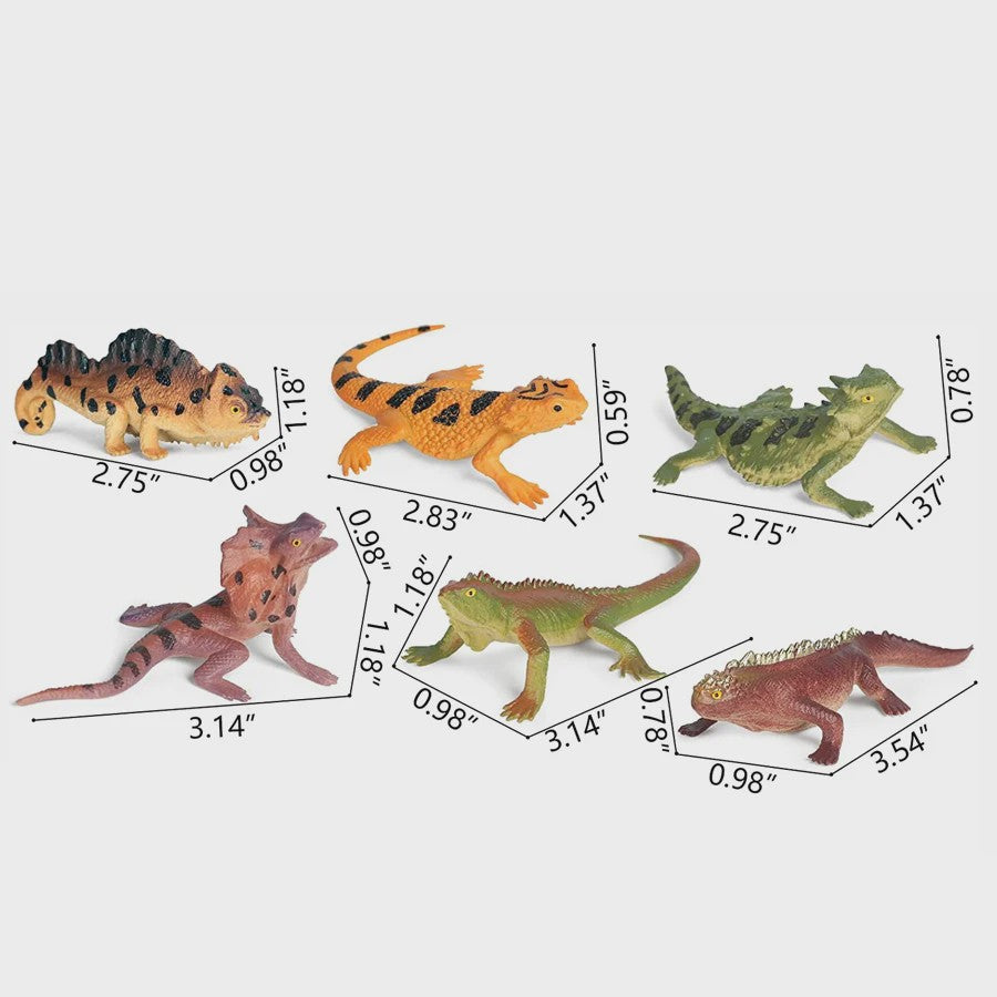 Realistische Reptielen Speelgoedset: Kameleon, Leguaan, Baardagaam & Meer
