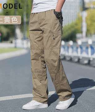 Herfst/Lente Heren Cargo Werkbroek Katoen - Casual Jogger & Klimbroek - Grote Maten tot 6XL