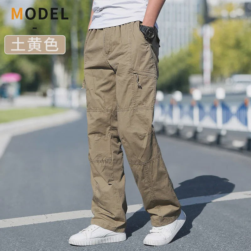 Herfst/Lente Heren Cargo Werkbroek Katoen - Casual Jogger & Klimbroek - Grote Maten tot 6XL