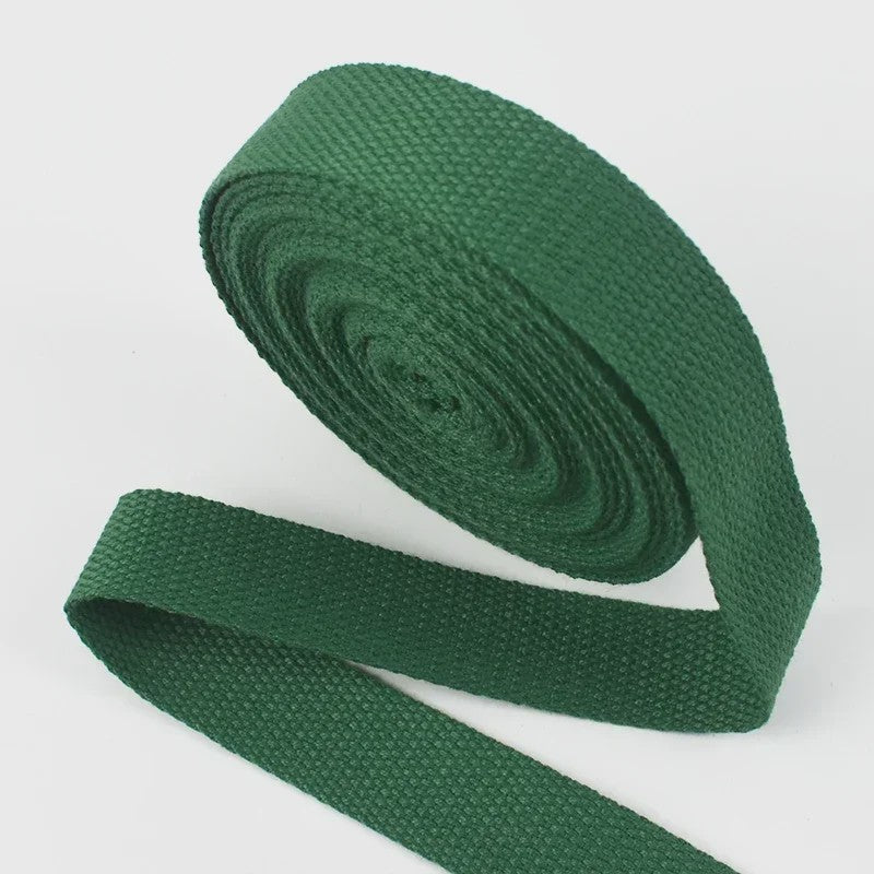 4 Meter Katoenen Band - 1.3mm Dikke Webbing voor Tassen, Riemen & DIY Projecten (20-50mm Breed)