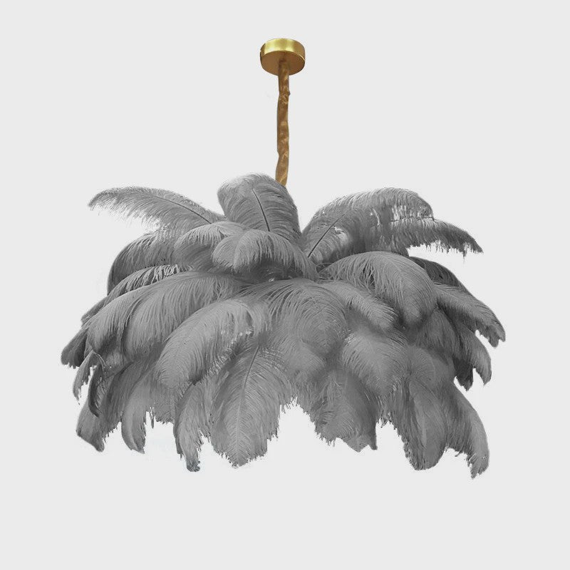 Luxe Struisvogelveer Hanglamp LED - Sfeervolle Verlichting voor Woonkamer & Slaapkamer