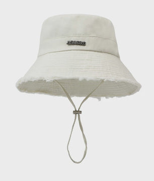 Zomerse Denim Fisherman Hat met Grote Rand en Koord - UV Bescherming voor Dames & Heren