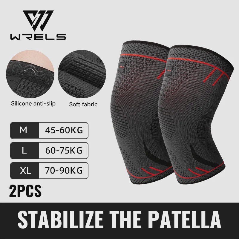 WRELS Compressie Kniebrace - Ademend, Anti-slip, Sport & Pijnverlichting
