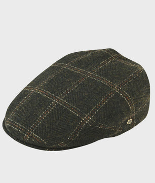 Stijlvolle Heren & Dames Tweed Flat Cap - Ierse Pet in Visgraatpatroon